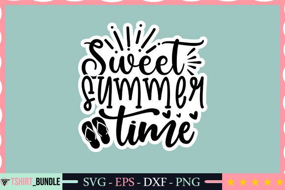 Download Sweet Summer Time Sticker Design - Premium Resources