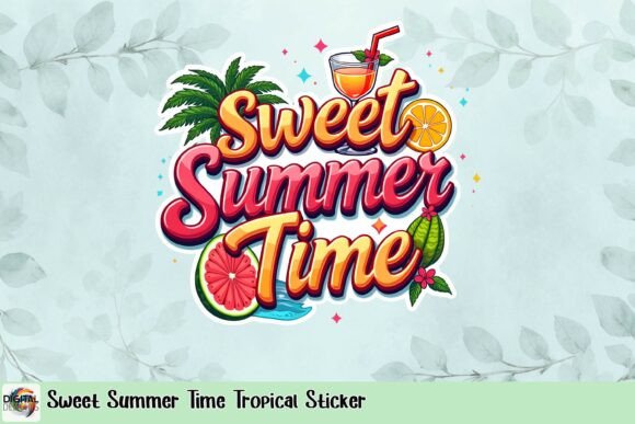 Download Sweet Summer Time Tropical Sticker - Premium Resources