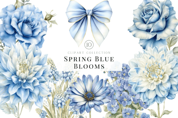 Download Spring Blue Blooms Clipart Collection - Premium Resources