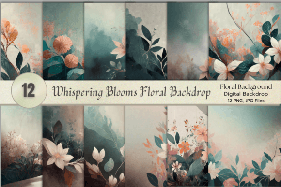 Download Whispering Blooms Soft Floral Backdrop - Blooms Collection